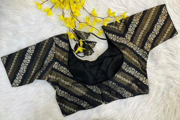 Black Design Blouse- Size 38