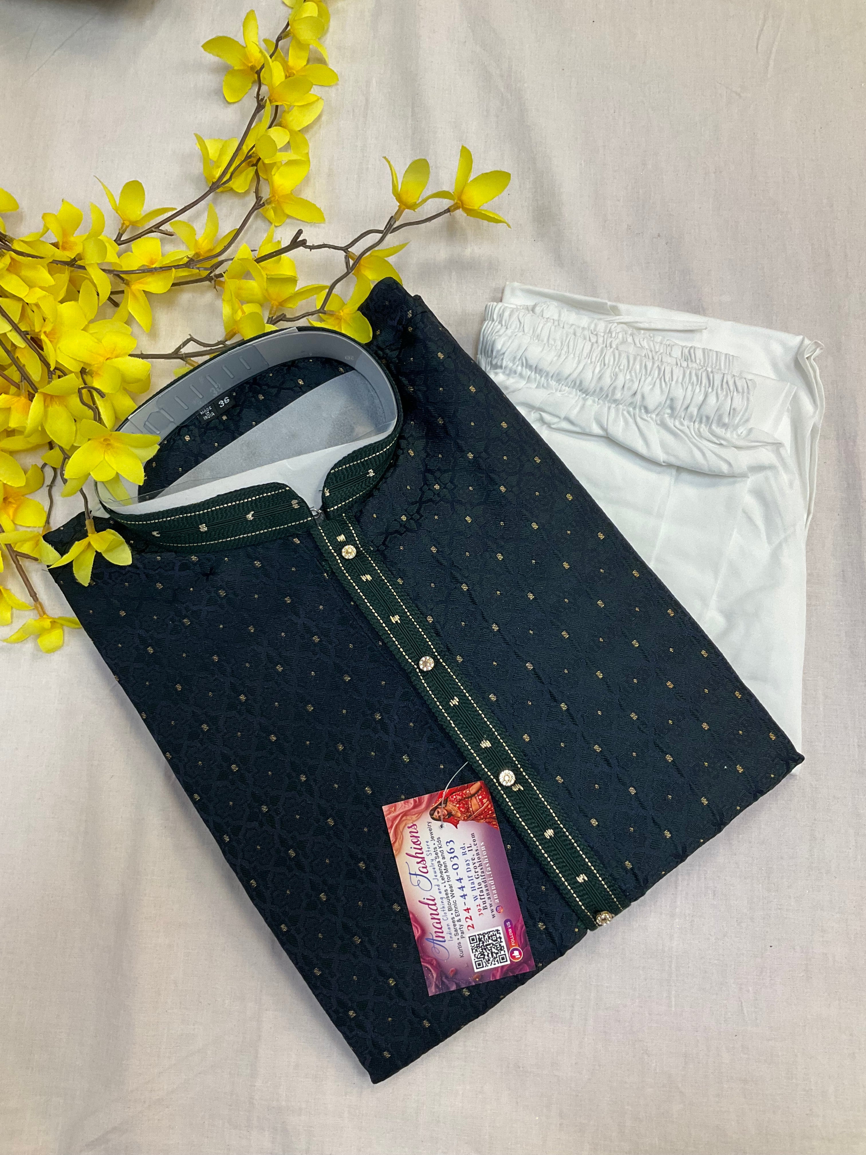 Navy Blue Party Wear Mens Wear kurta set
