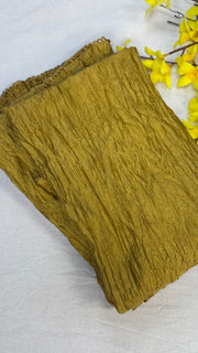 Dark Gold Soft Crushed Dupatta