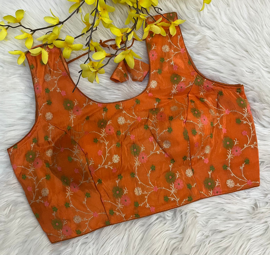 Orange Tissue Blouse