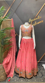 Pink Party Wear lehanga set
