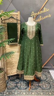 Size 44- Anarkali Party Wear Kurti Set
