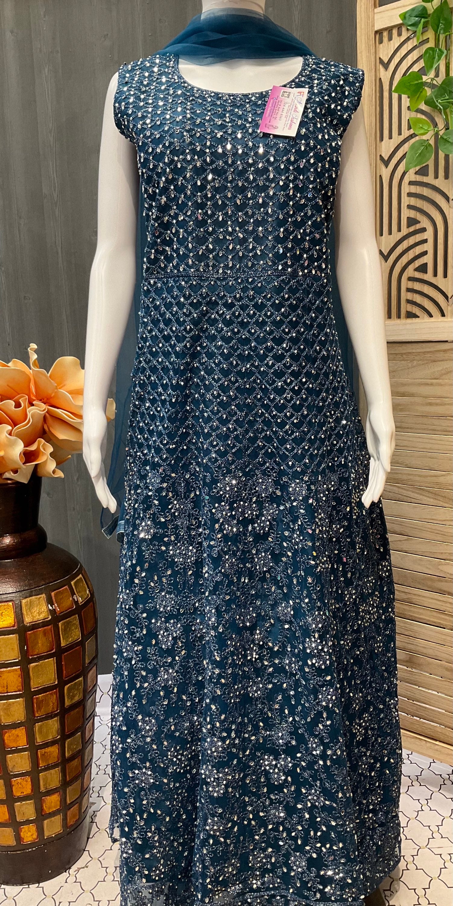 Heavy Party wear Long Dress -Size 42 image 1