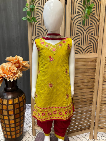 Baby/Toddler Girls Patiala Suit - Kids Ethnic Wear