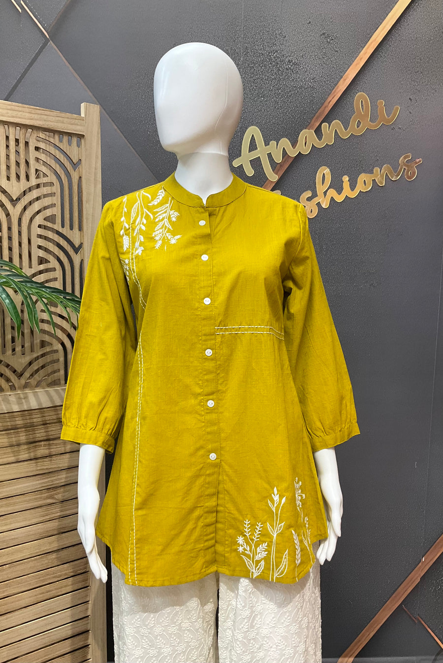 Yellow Short Kurti