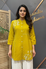 Yellow Short Kurti