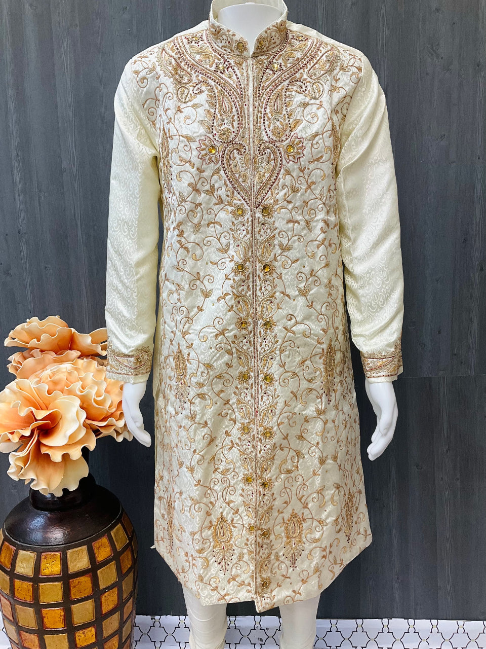 Sherwani - Stunning and Elegant Men’s bridal wear sherwani fits 42-44-46 image 1