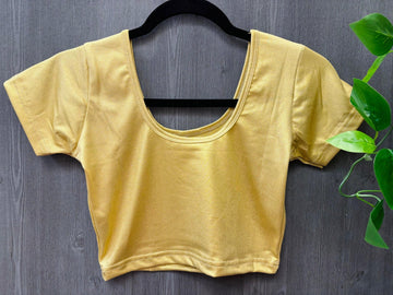 Women -Gold shimmery Strechable Blouse