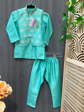 Boys kurta pyjama set with jacket
