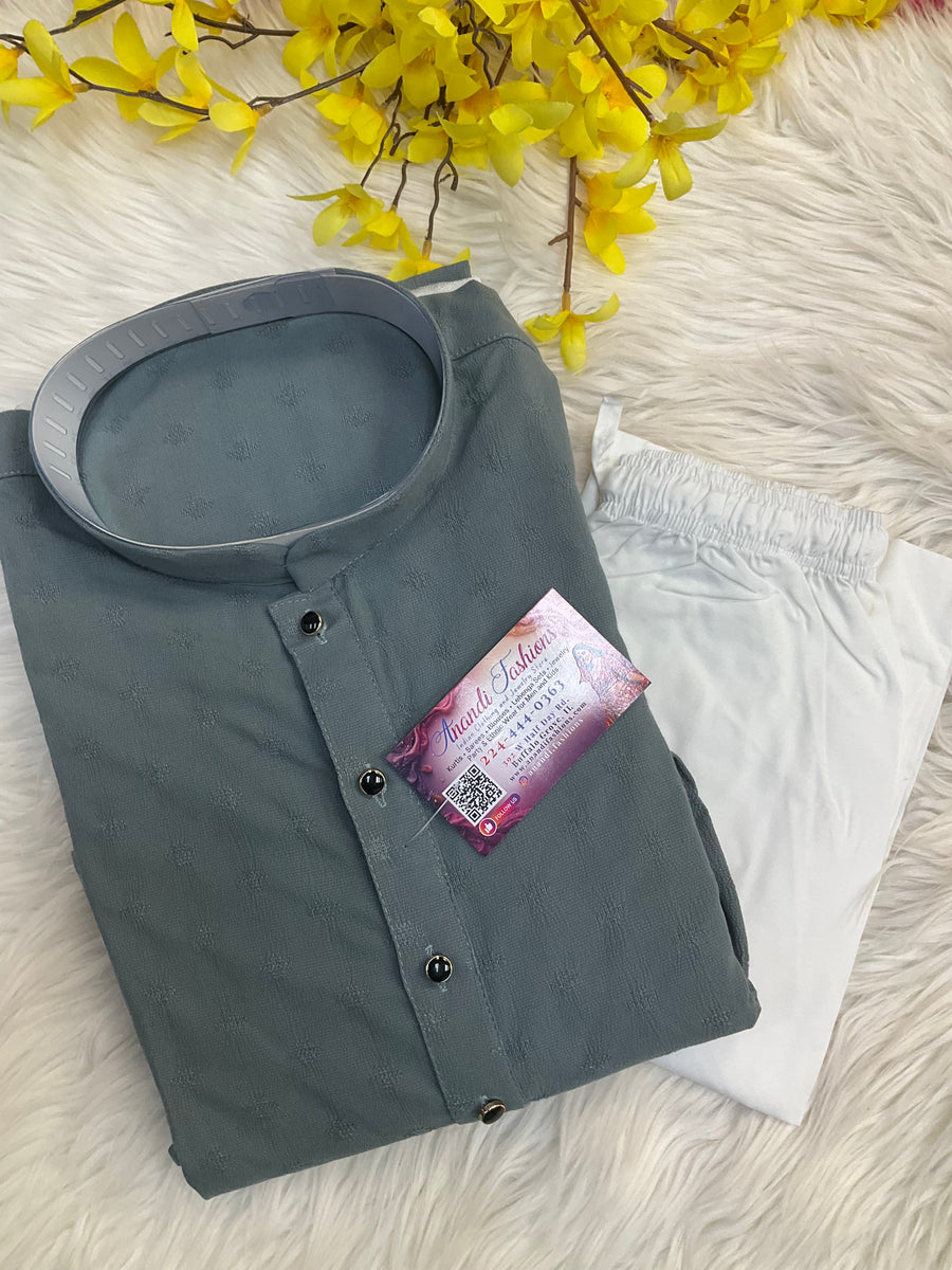 Grey Mens kurta set