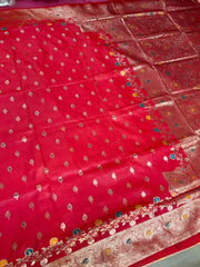 Silk Saree with Meenakari Weaving