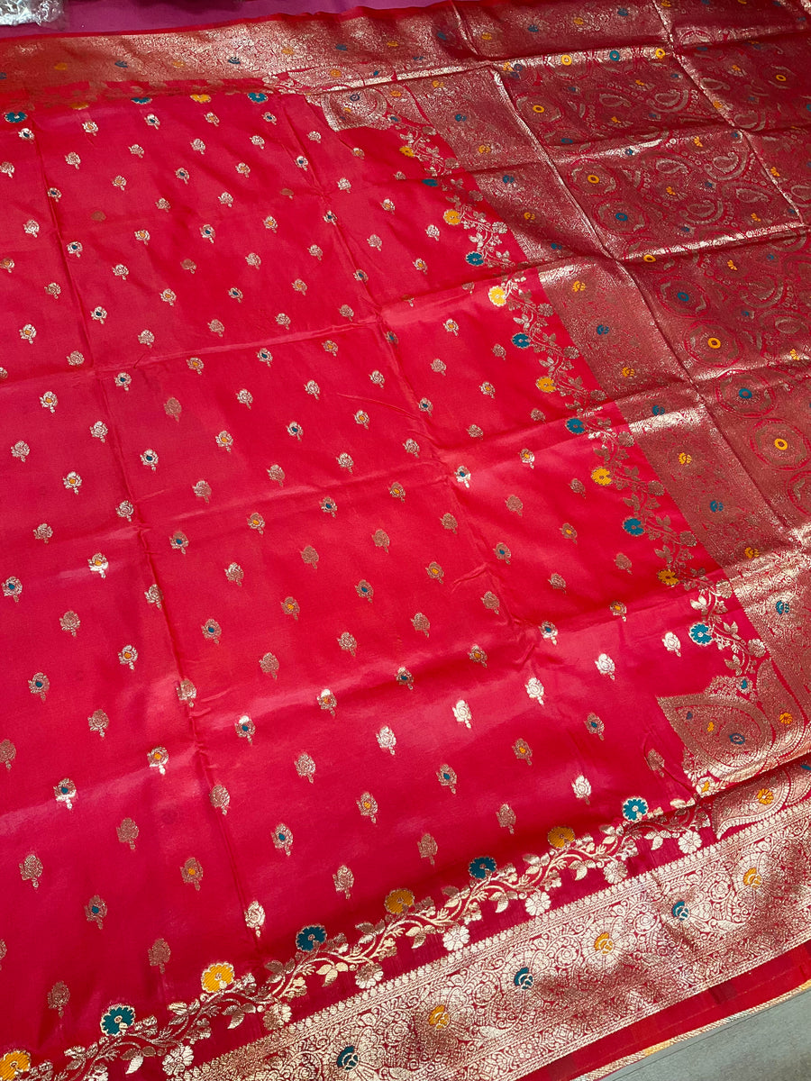 Silk Saree with Meenakari Weaving