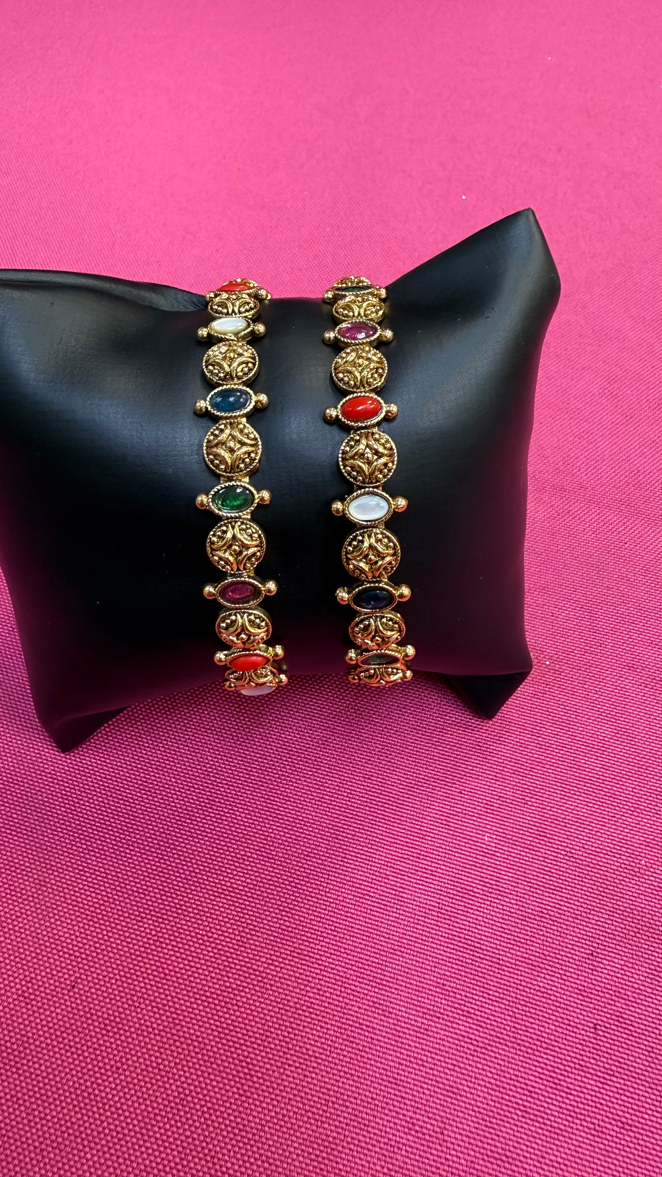 Navratan Bangles set - set of 2