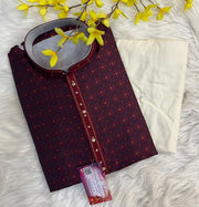Men’s Maroon Kurta Set