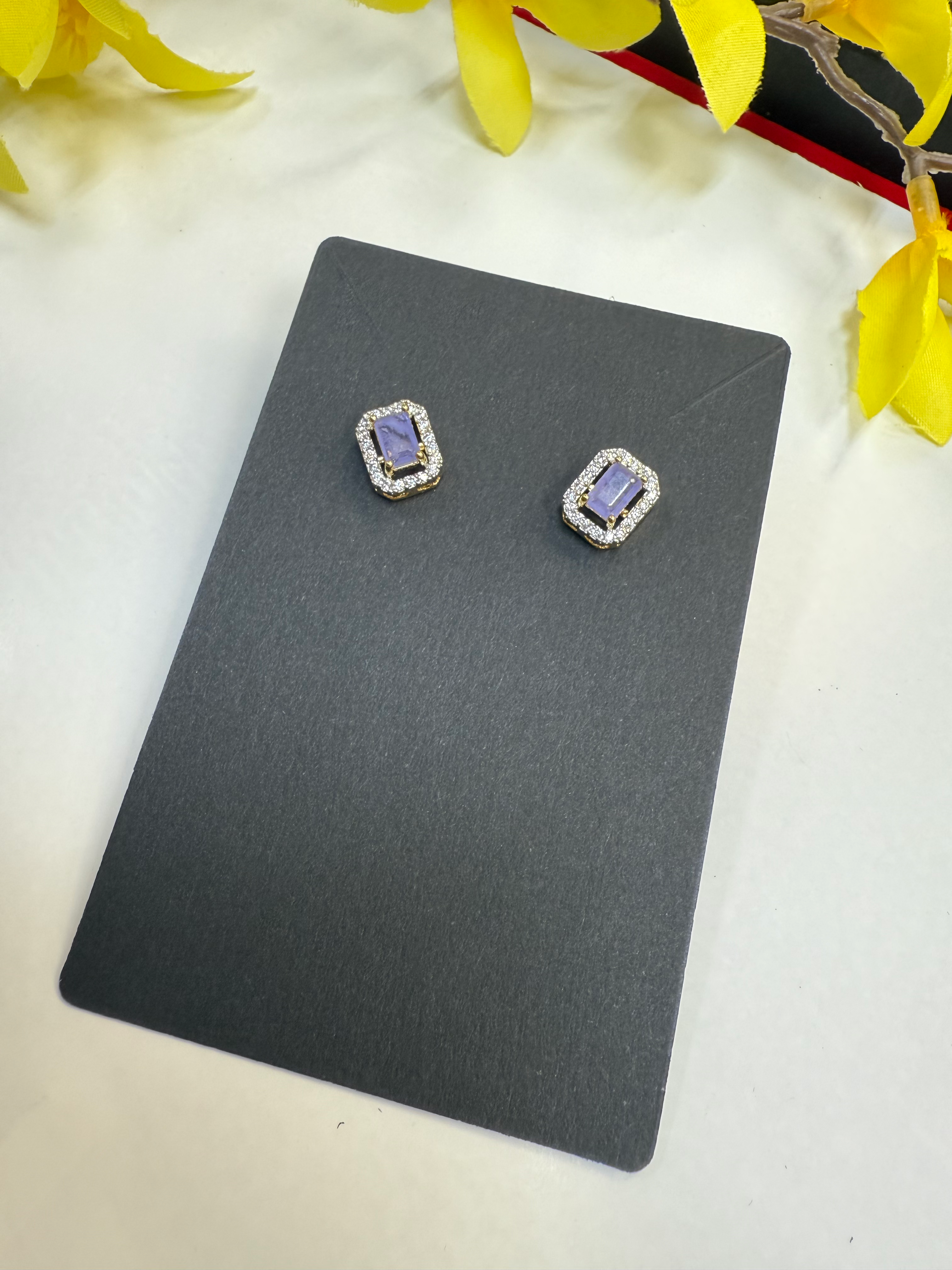 Small Studs/ Stone Earrings  image 5