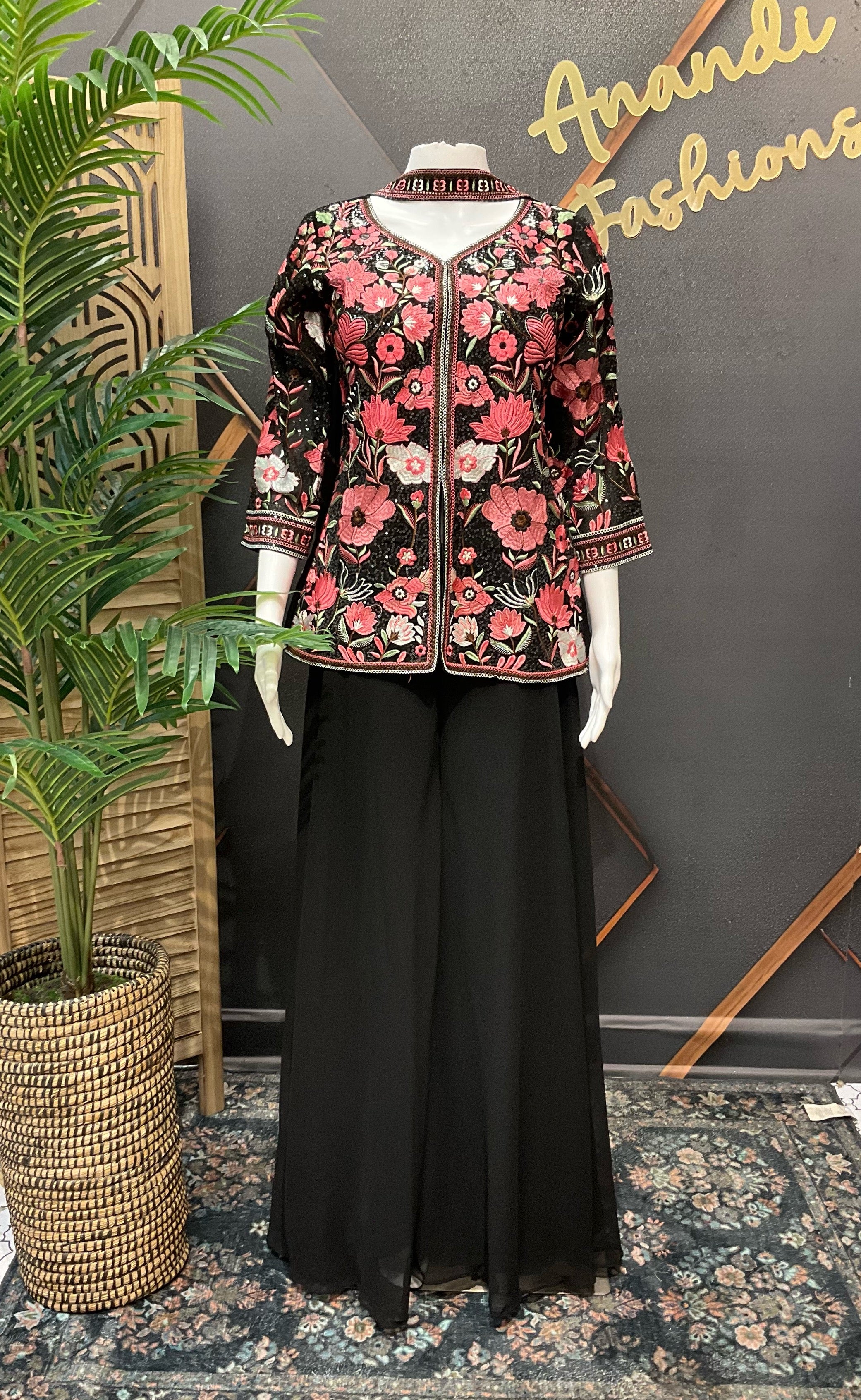 Embroidery Work Georgette Sharara set