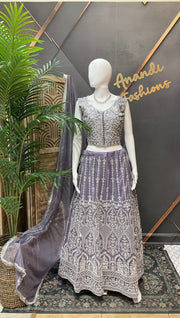 Purple Party Wear Lehenga set