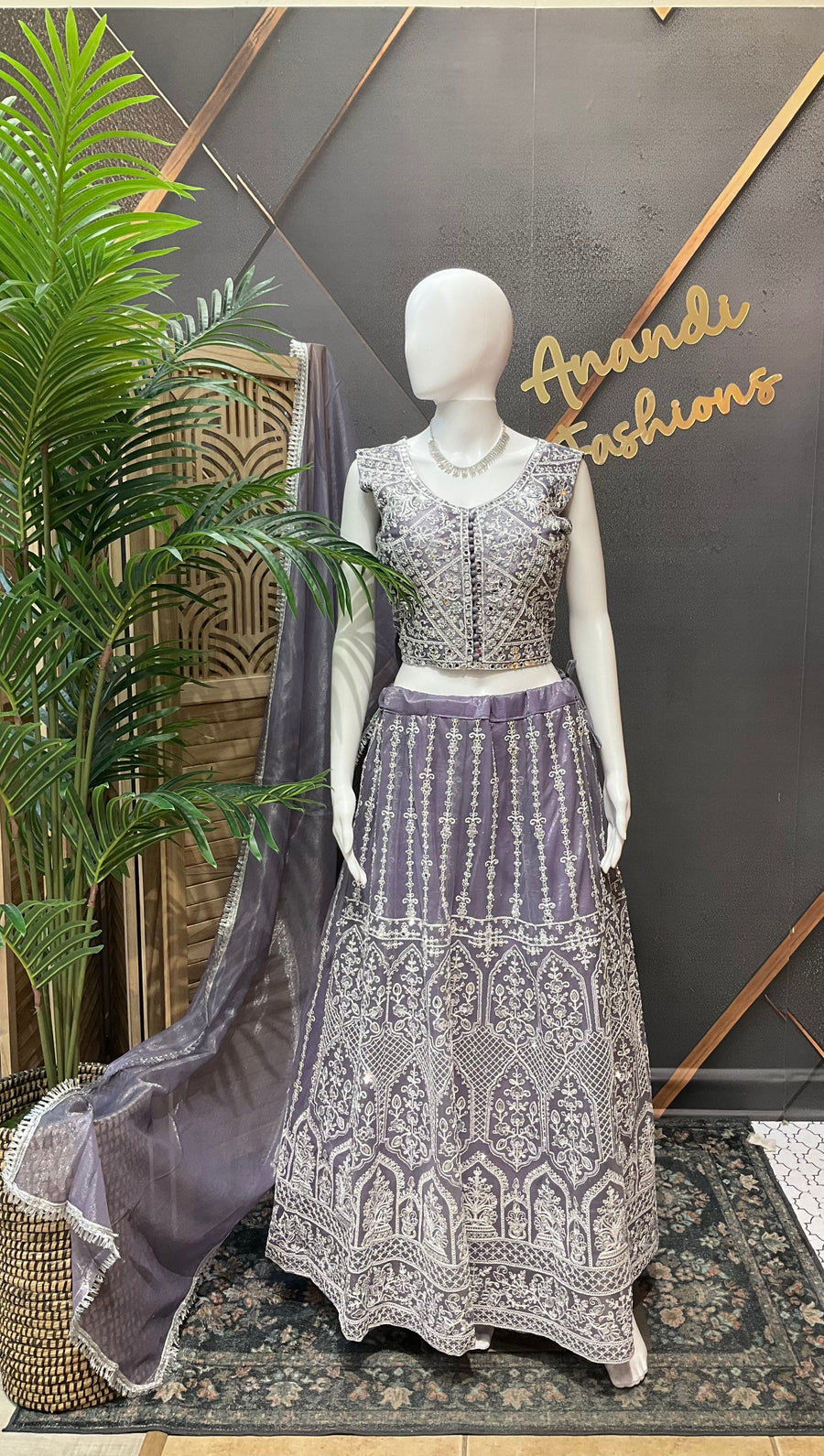 Purple Party Wear Lehenga set