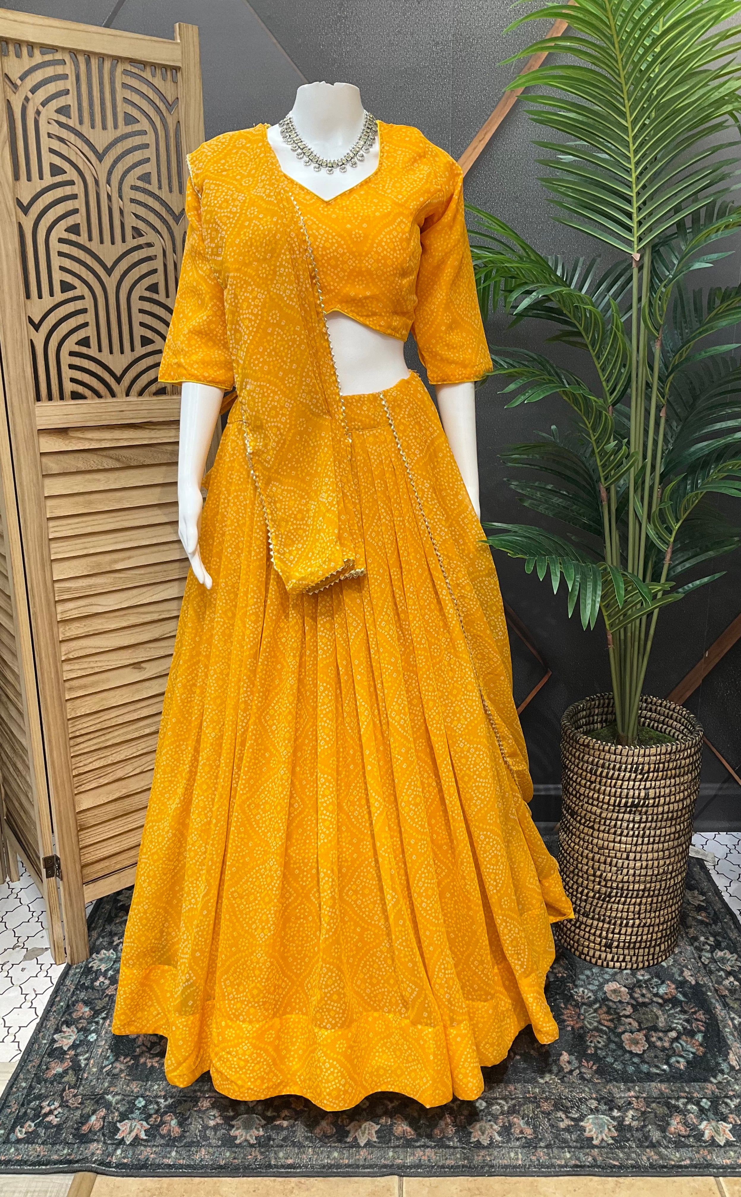 Size 40-Garba Special -Georgette Bandhini Chaniya Choli/Lehenga sets