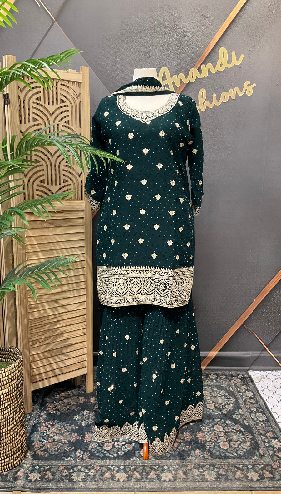 Plus Size /46 Georgette Sharara Set