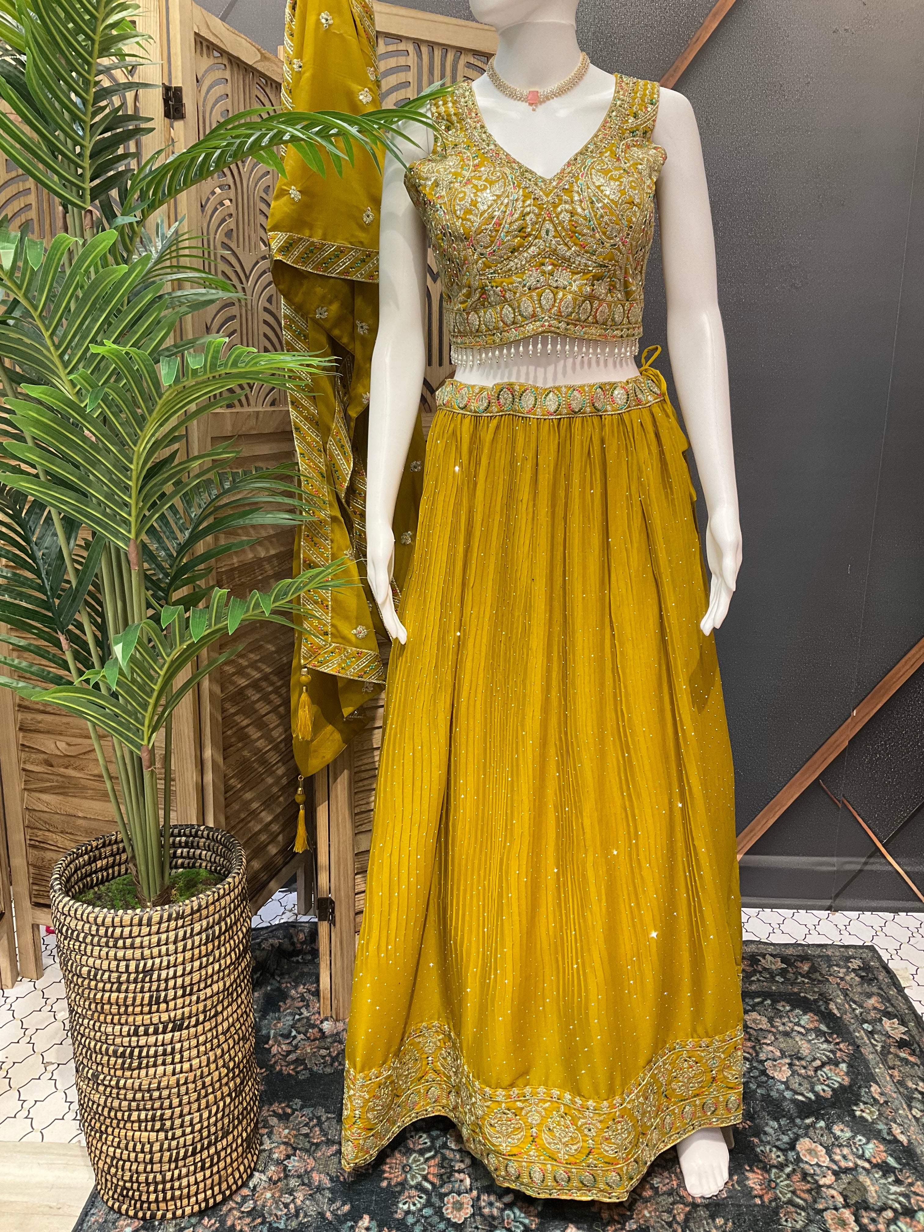 Heavy Party Wear Lehenga set with Embroidery work