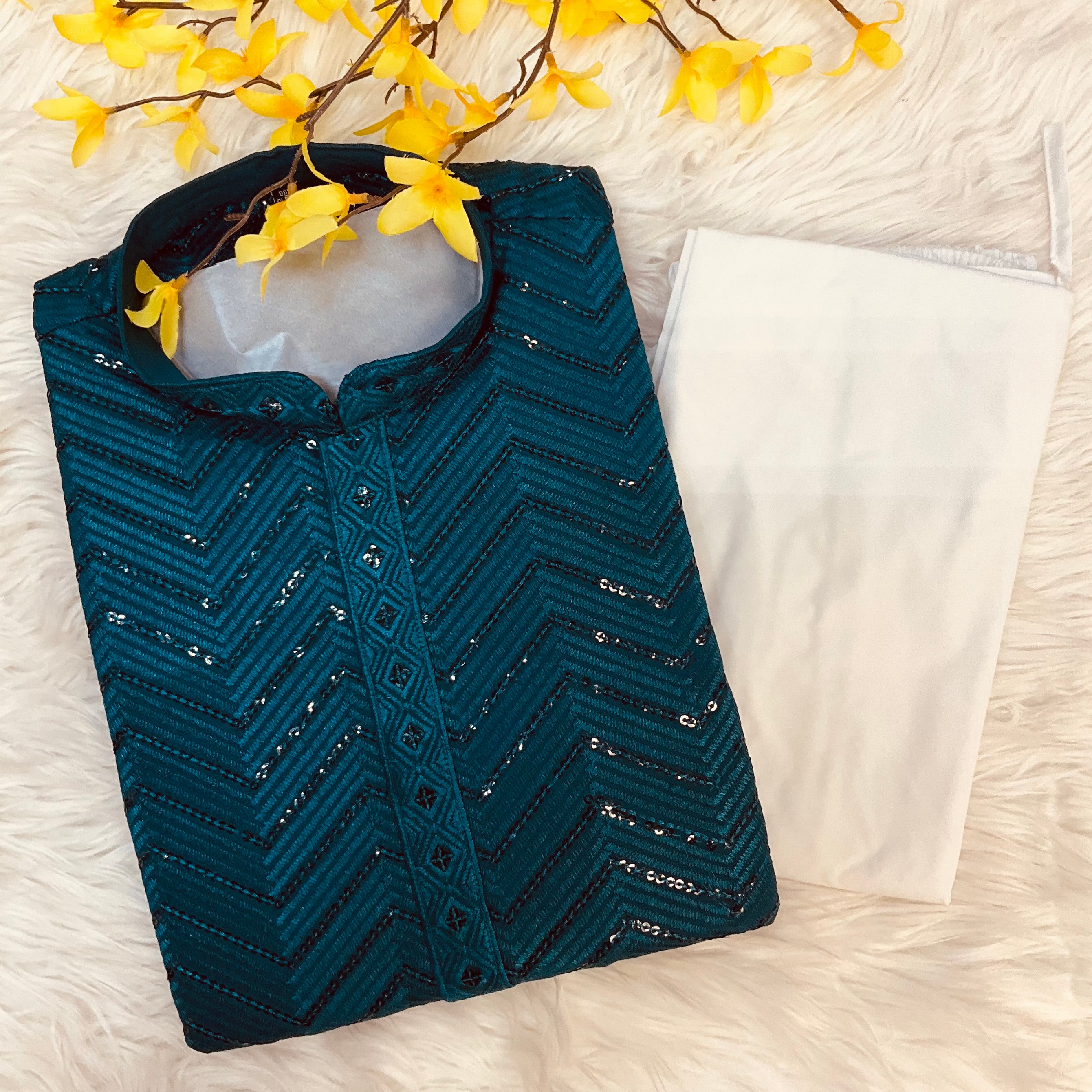 Party Wear Blue Shade Sequence Kurta Pajama sets