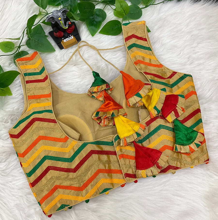 Multicolor Thread Work Blouse