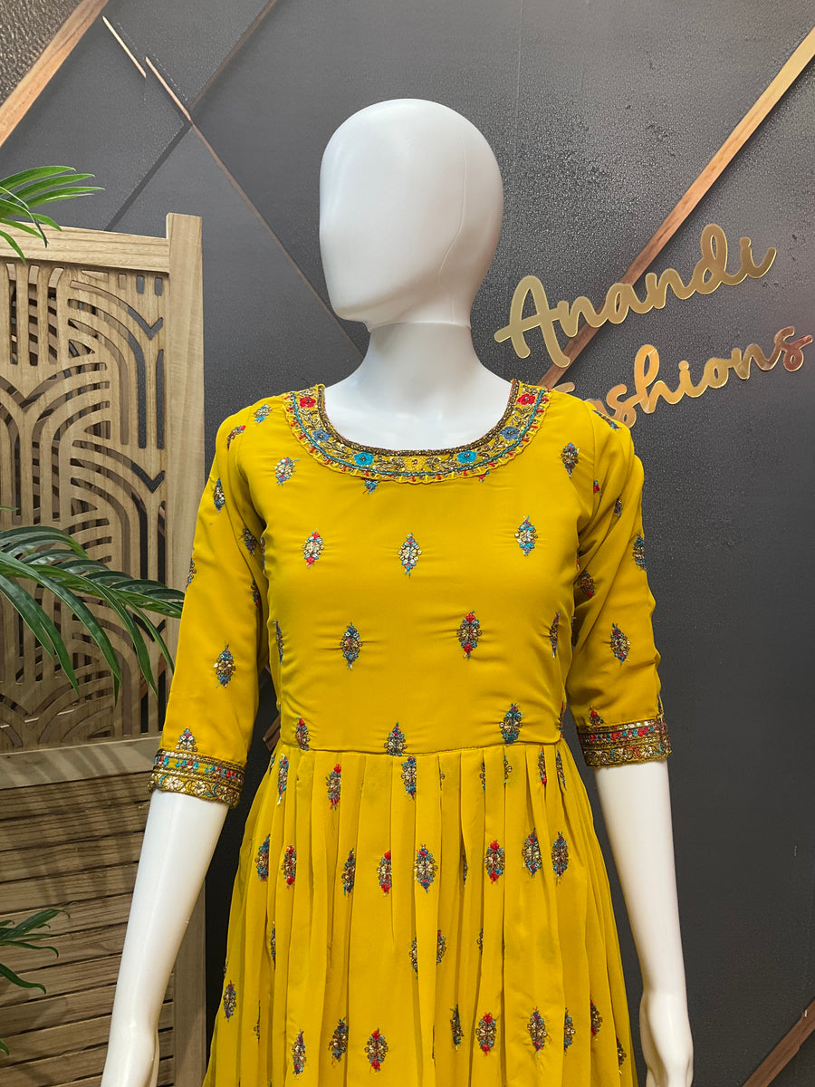 Teenage Girls Yellow Long Dress