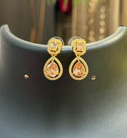 Micro Gold Polish - CZ Necklace set with Honey Color