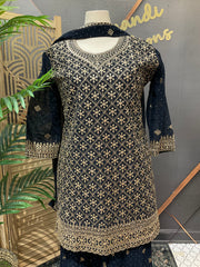 Plus Size - Party Wear Georgette Sharara Sets