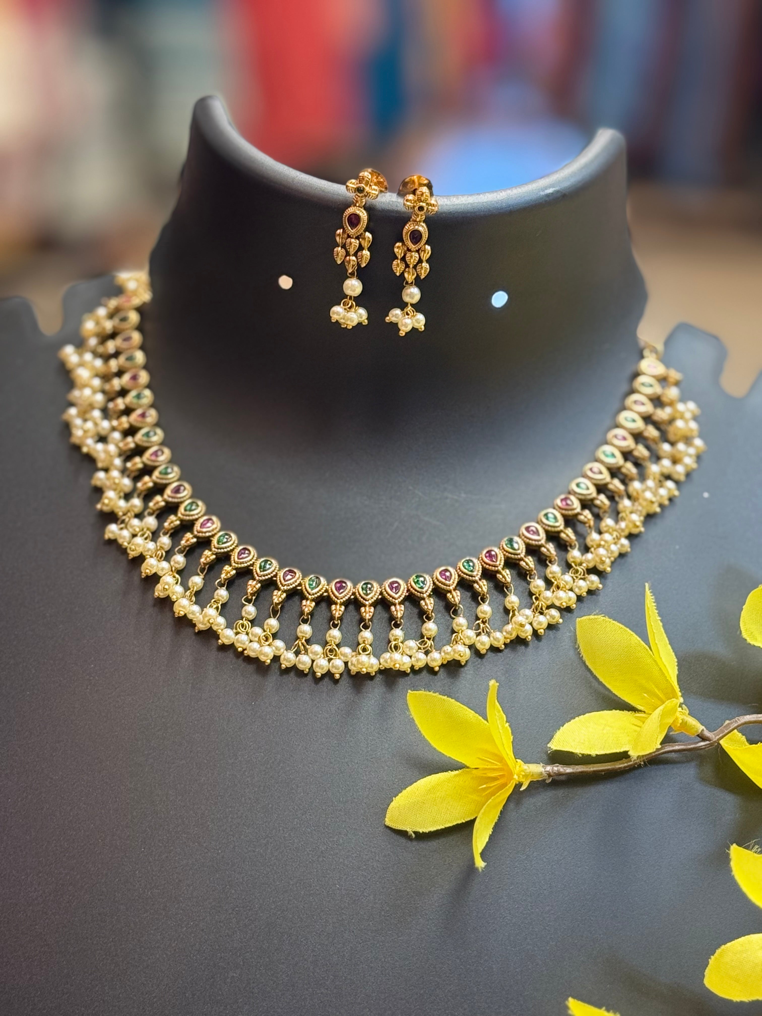 MattFinish Guttapusalu Necklace set