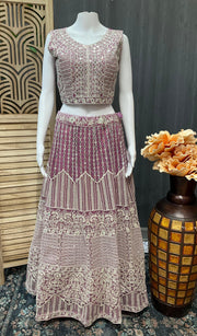 Pastel Color Heavy Work Lehenga Set - Party & Wedding