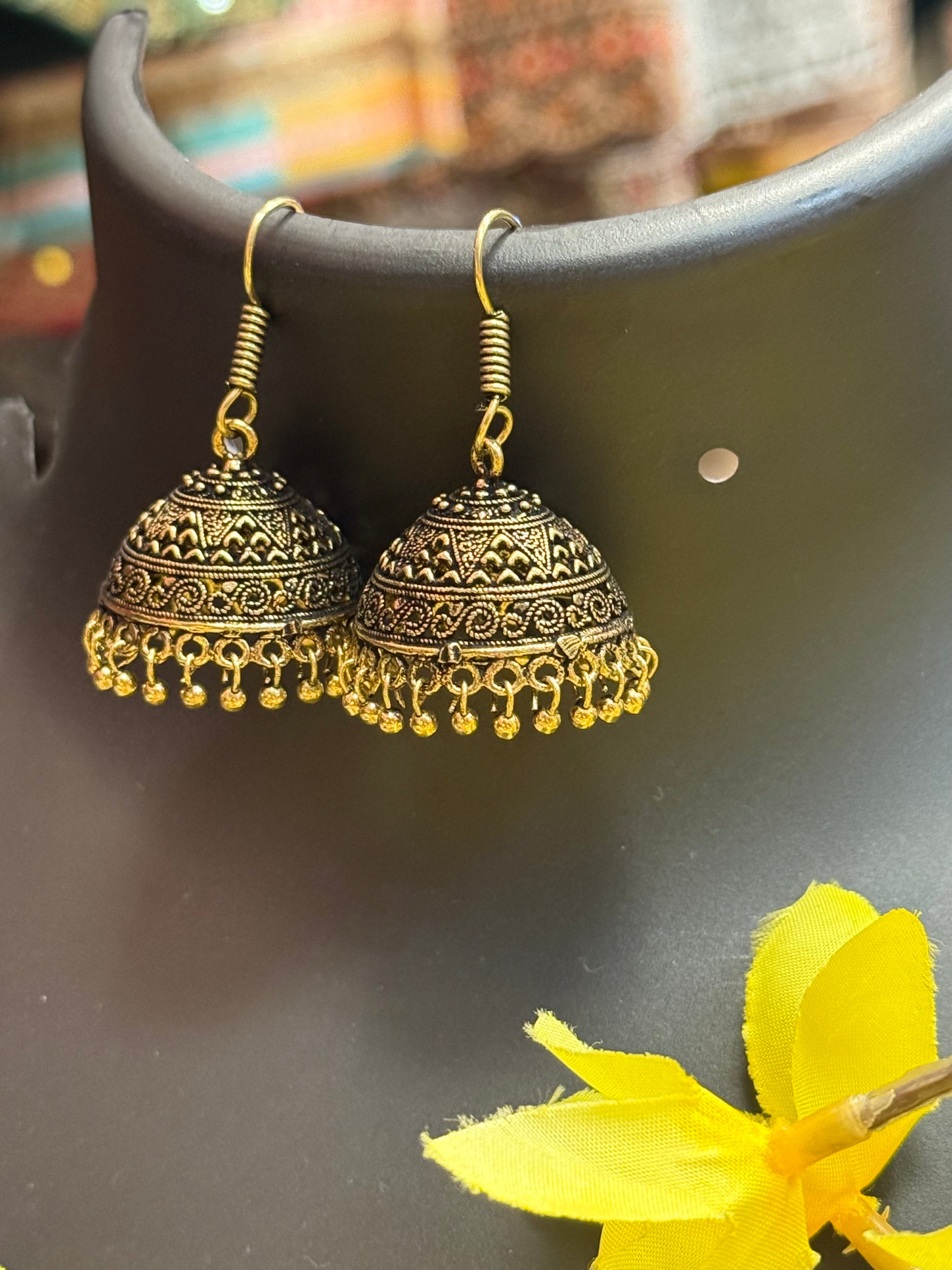 Copper Color Hook Jhumkas
