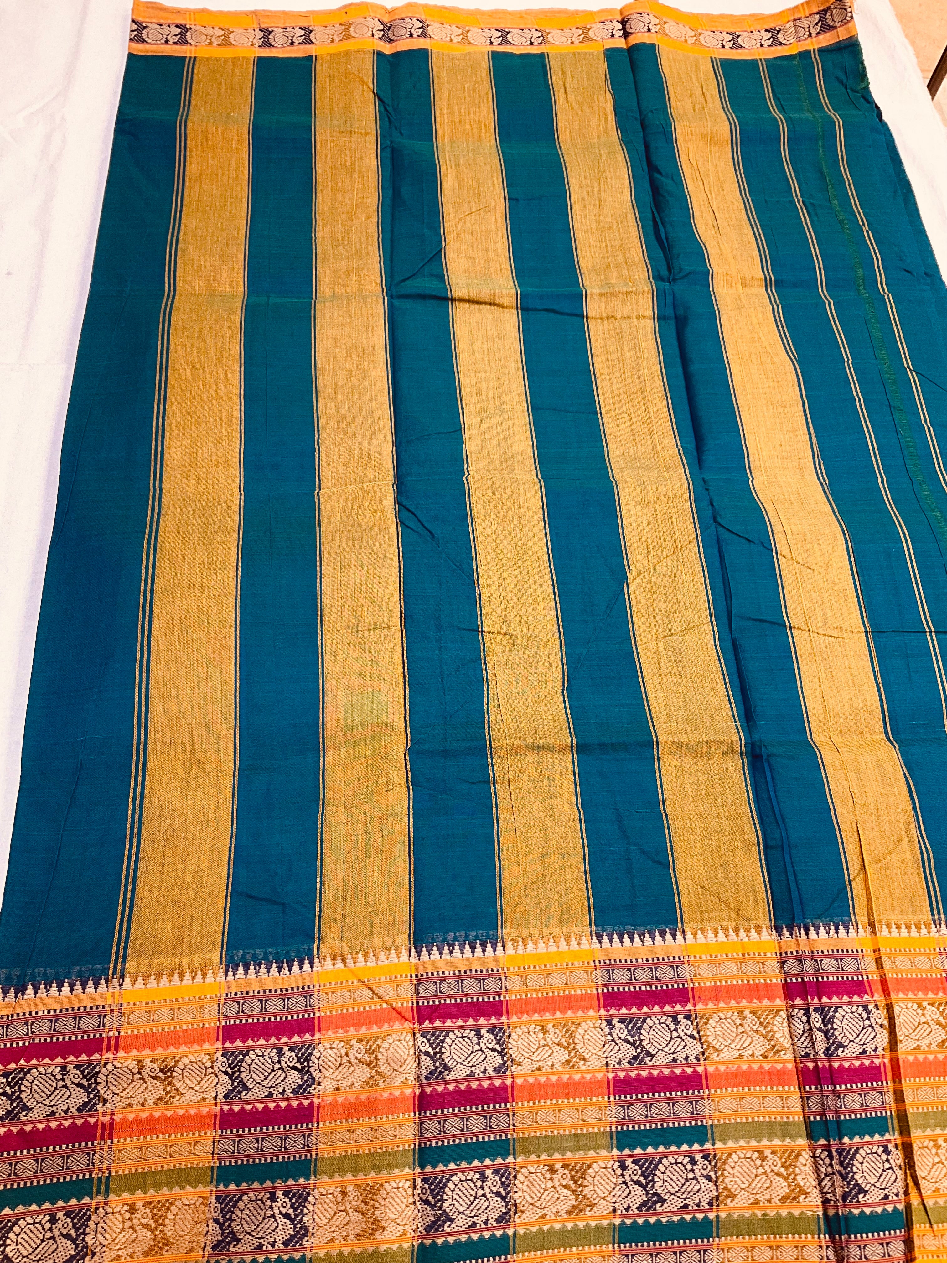 Narayanpet handloom saree in dual shade