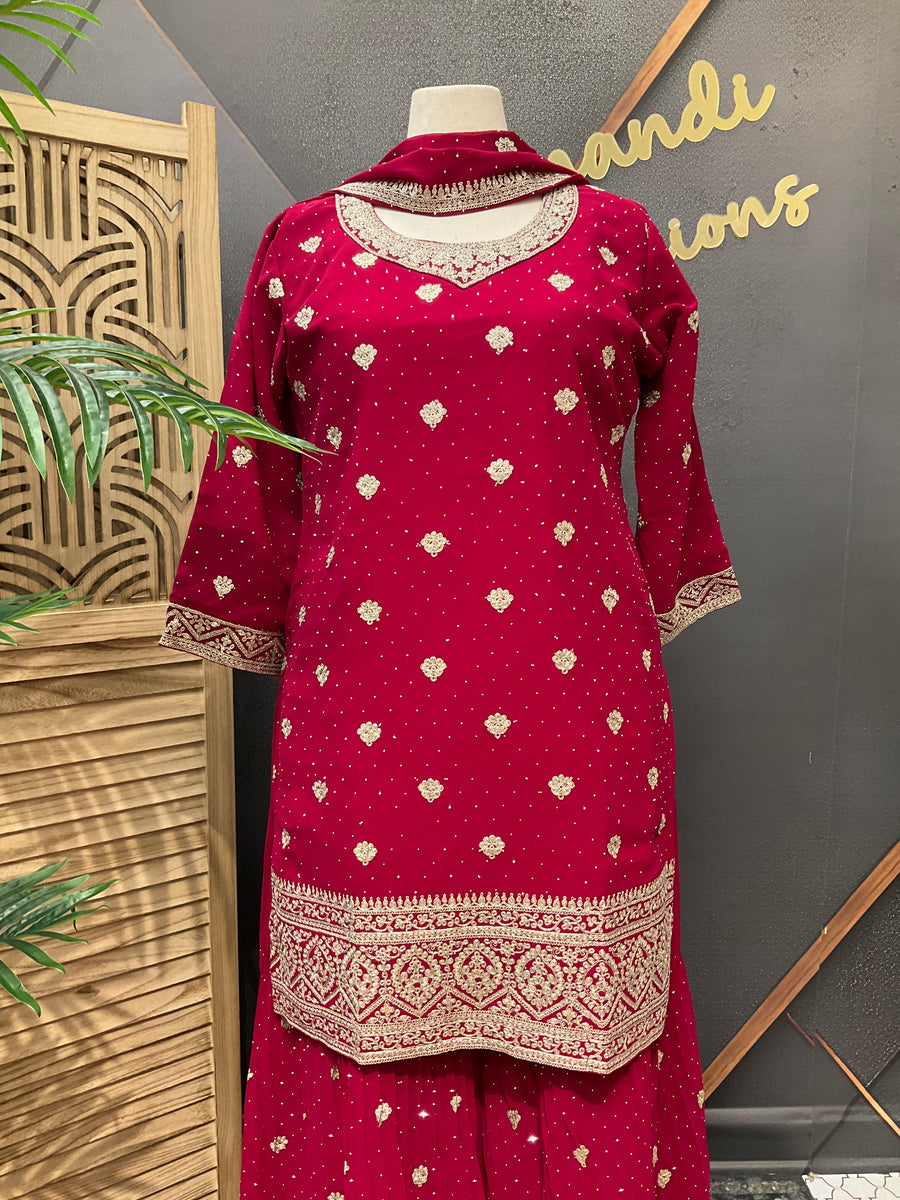 Plus Size /46 Georgette Sharara Set