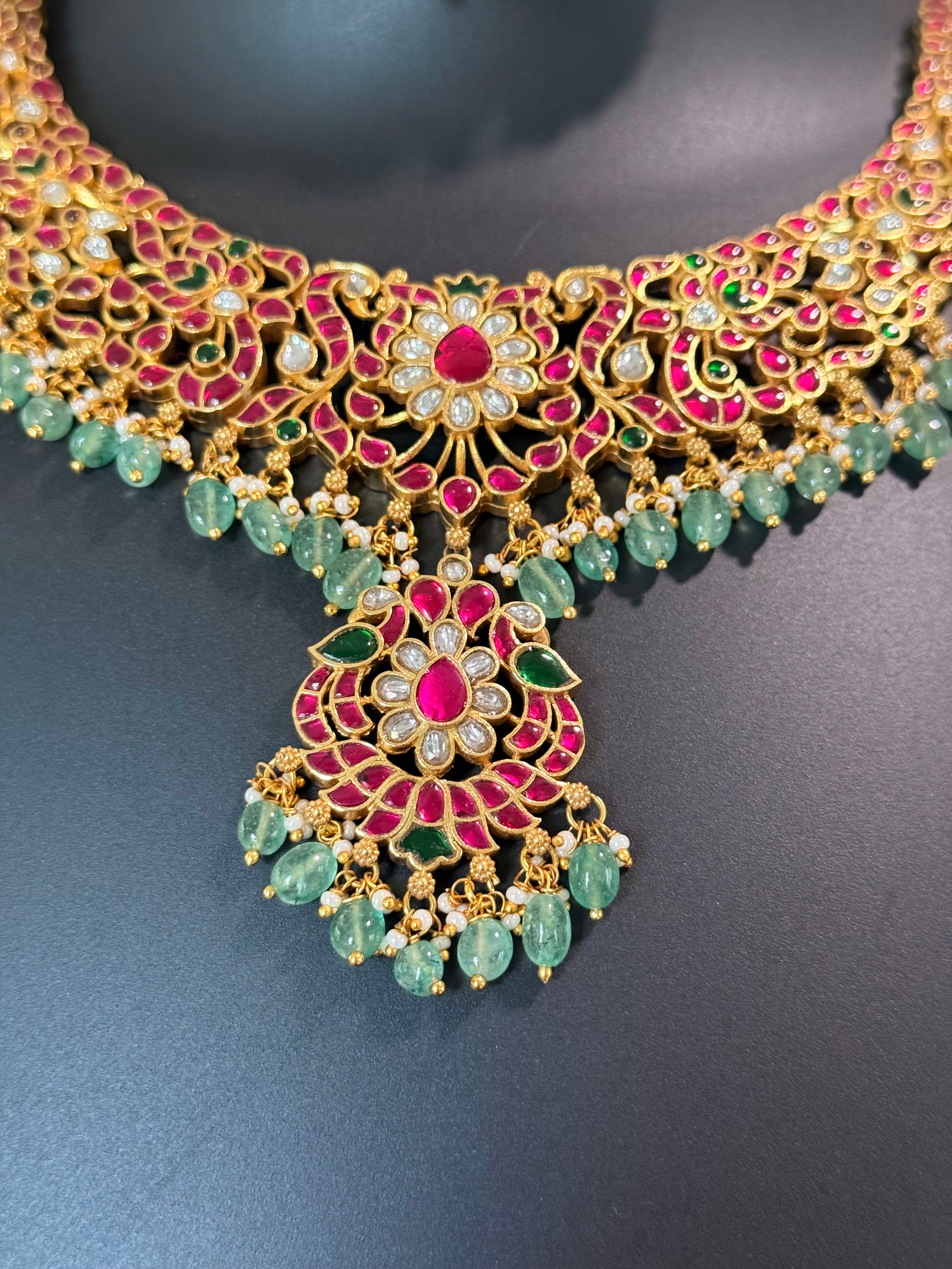 Premium Quality Traditional Jadau Kundan Necklace set