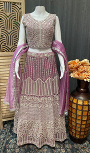 Pastel Color Heavy Work Lehenga Set - Party & Wedding