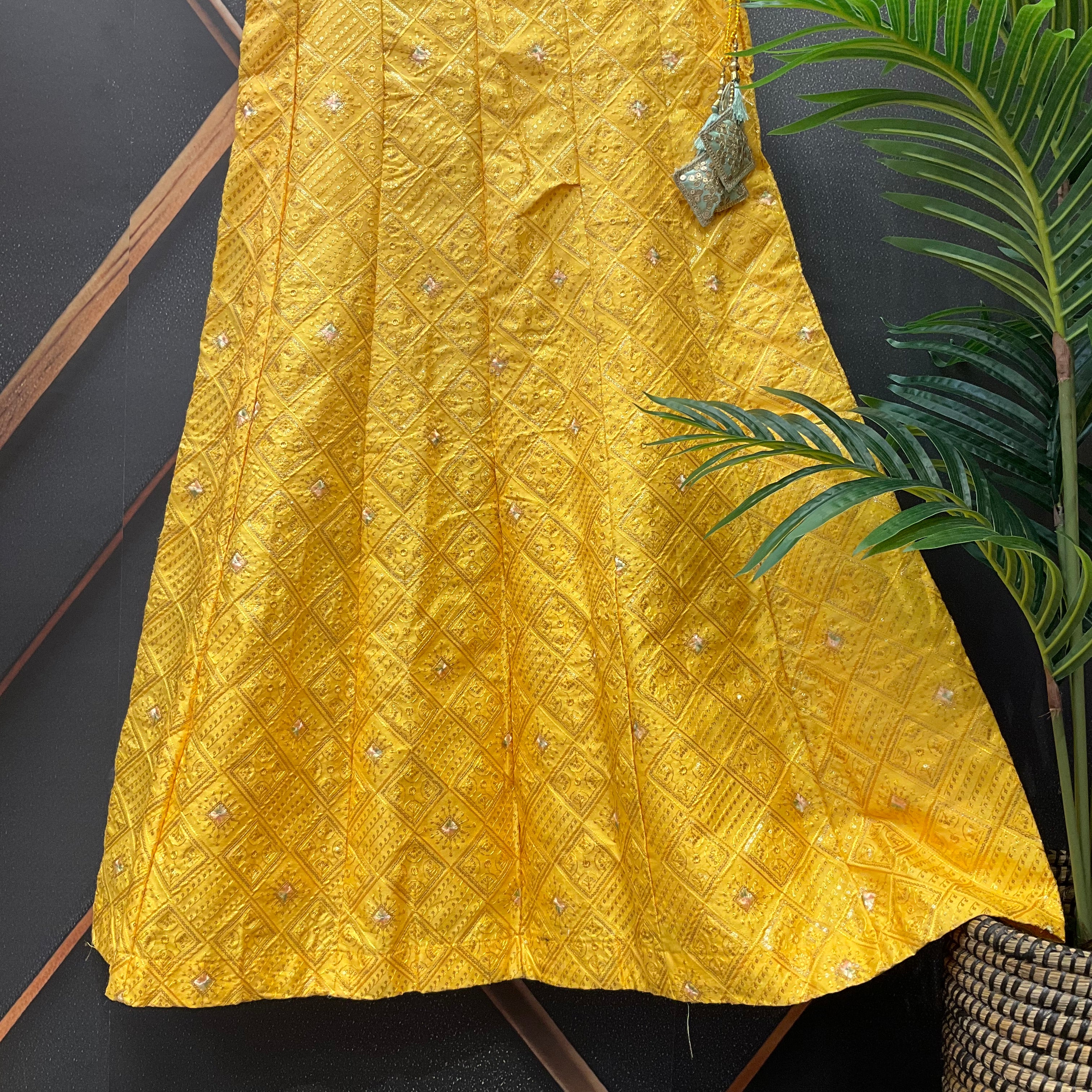 Yellow Party Wear skirt/Lehanga