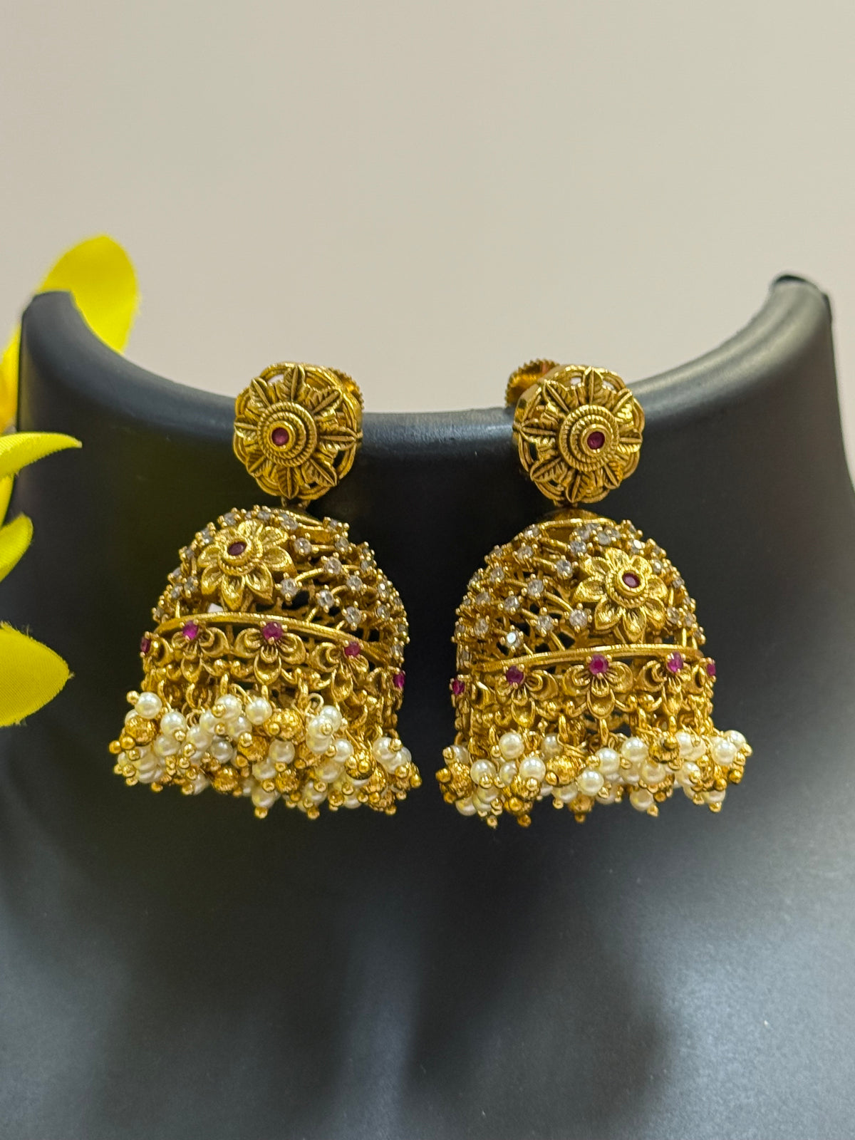 Guttapusalu Jhumkas /Earrings - Antique Finish