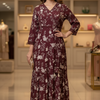 Plus Size Pure Cotton Anarkali Kurti with Print - Long Length
