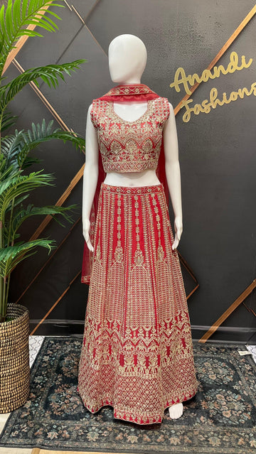 Heavy Embroidery Party Wear Lehenga Set - Bridal & Wedding