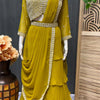 Ready to Wear Saree with Alia Cut Blouse Size 40 - Georgette with Belt