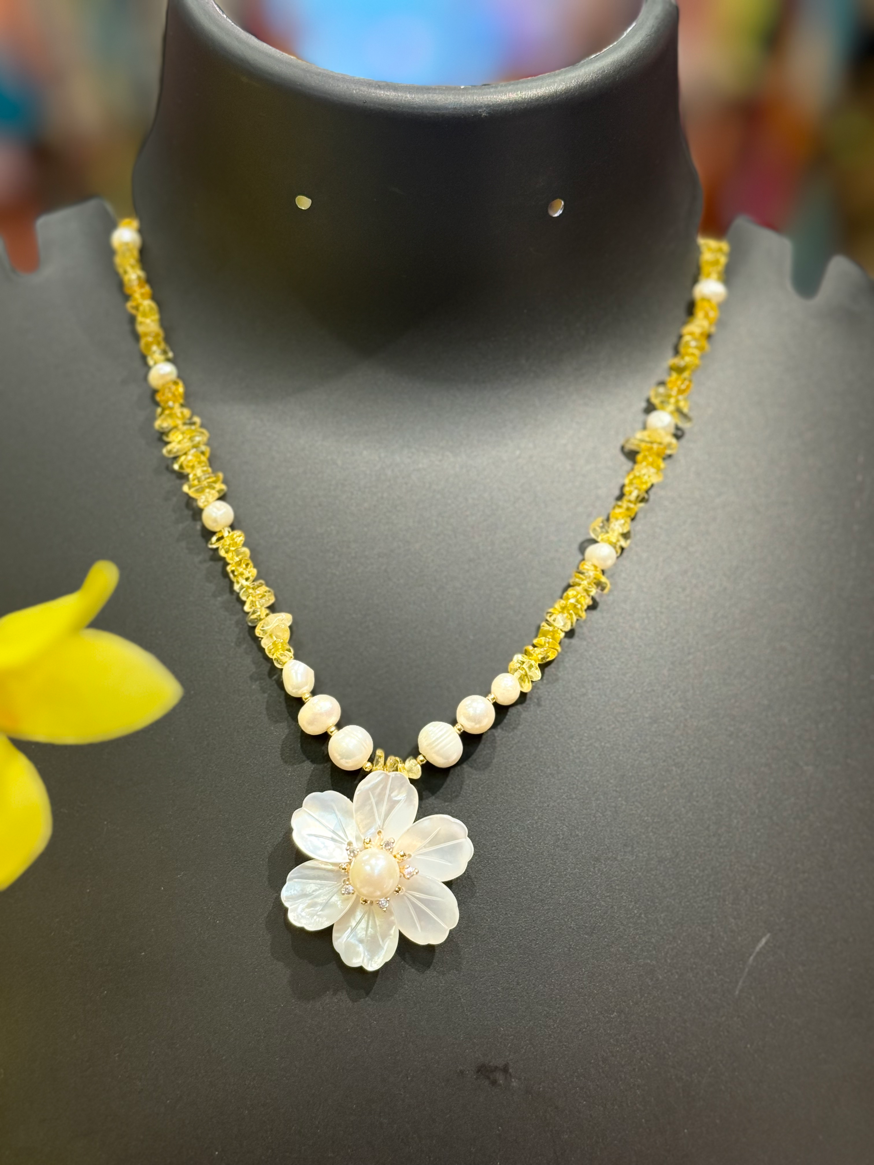 Fancy Mala with Real Pearls & shells image 0