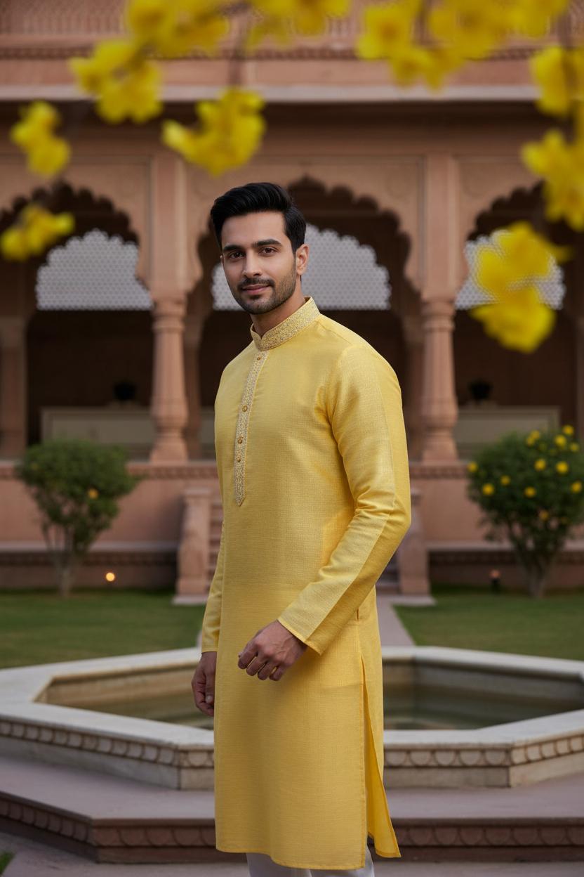 Men’s Pure Cotton Comfortable Ethnic Kurta Set