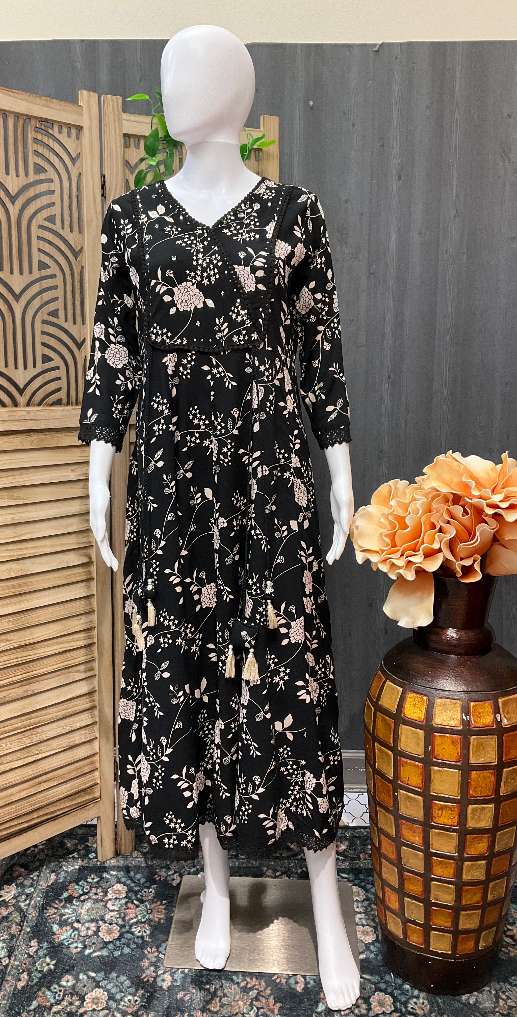 Black Anarkali Kurti image 0