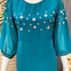 Teal color Georgette kurti/frock style