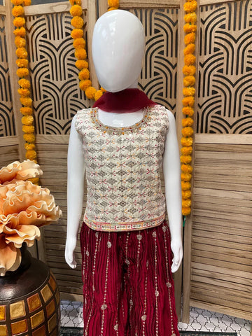 Little Girls Sharara suit- Size 24