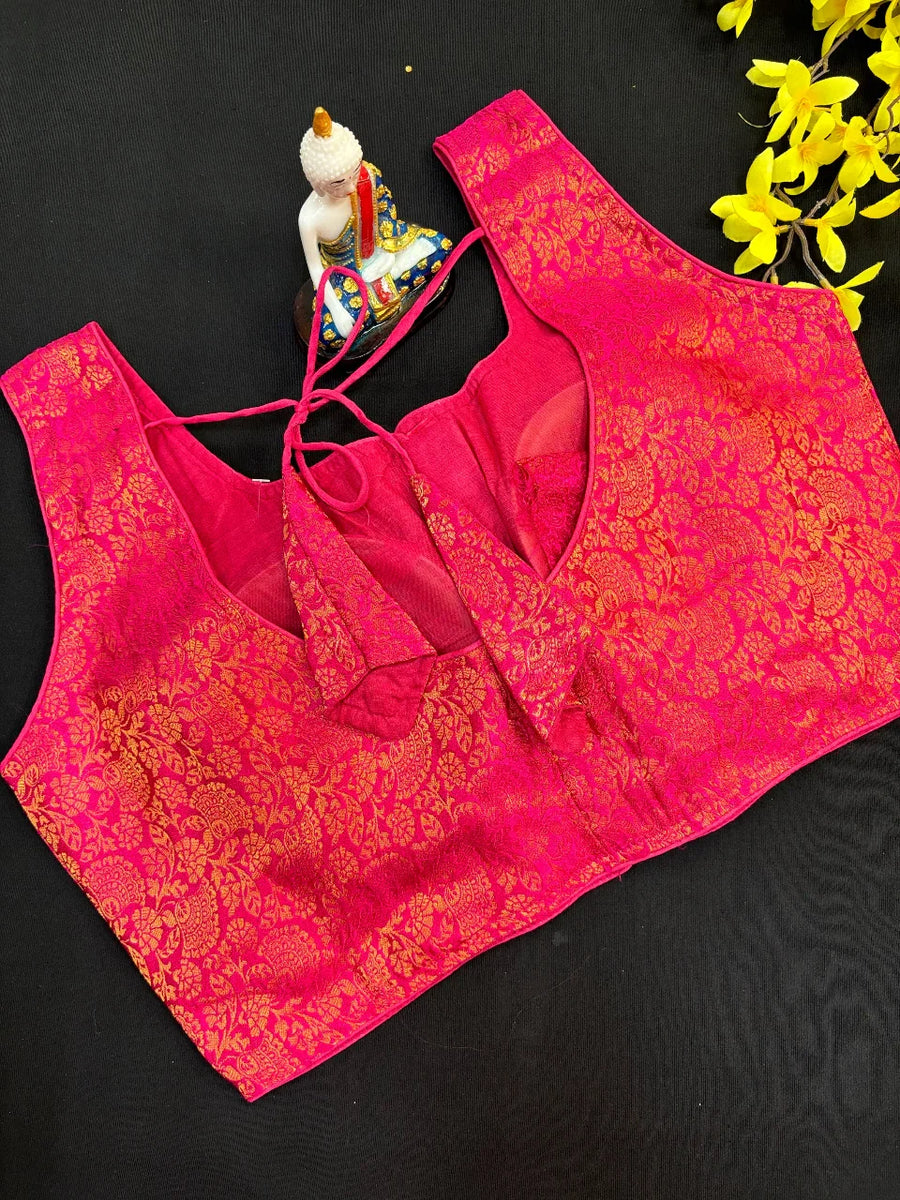 Front Opening Brocade Blouses-Size 42/44