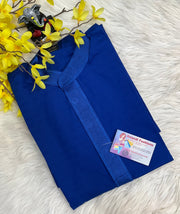Size 38- Royal blue Pure cotton Mens kurta set