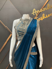 Blue Ready to Wear Party wear saree